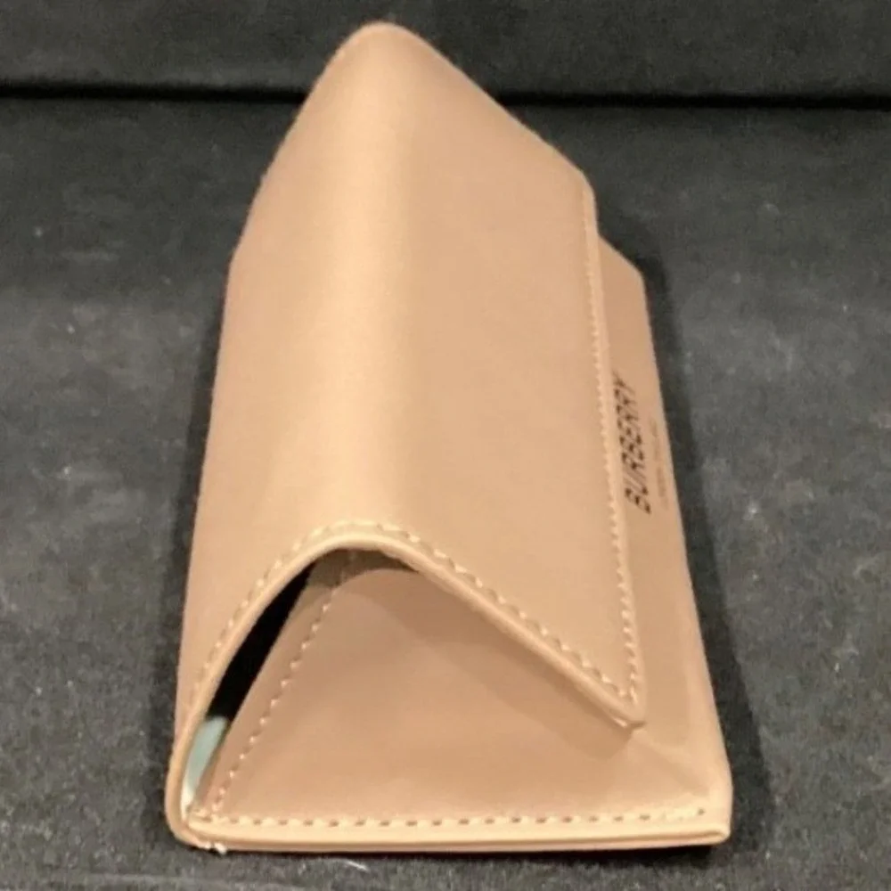 Burberry London England Tan Beige Foldable Eyewear Case‎ with Cleaning Cloth